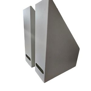 Ikea White Desk Paper Holder KVISSLE Magazine file set of 2